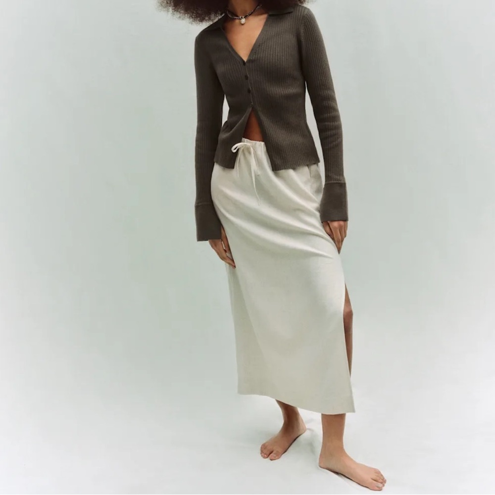 Reformation Elsa Linen Skirt (Small Petite)